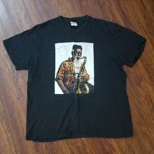 Supreme Black Mens Pharoah Sanders Cotton  Graphic Tee Size Medium Retro Y2K
